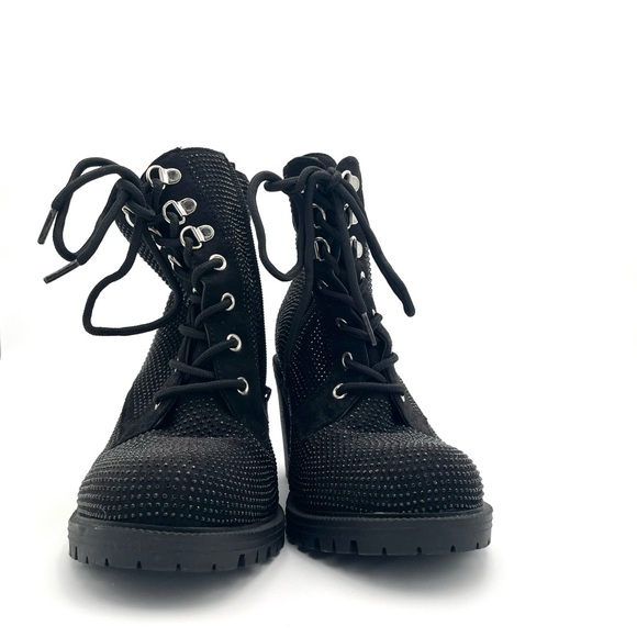 Torrid Women’s Platform Embellished Black Hiker Bootie Size 8.5WW - Picture 6 of 9